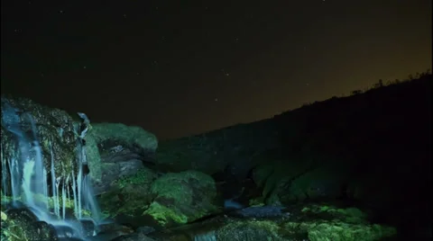 Timelapse night at the torrent Stock Footage 36830491