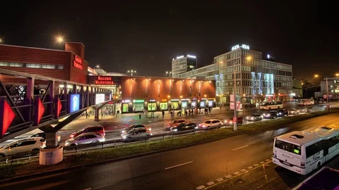 Timelapse with night traffic Stock Footage 72729037