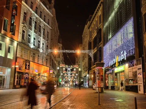 Timelapse with night traffic Video stock 72730610