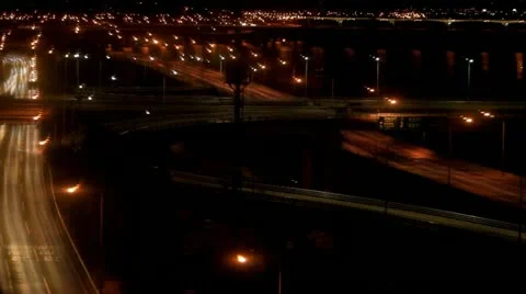 Timelapse of night traffic jam during rush hour Video stock 11239615