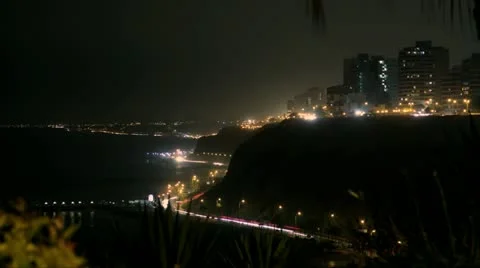 Timelapse at Night (Traffic, Lima, Peru) Stock Footage 11631208