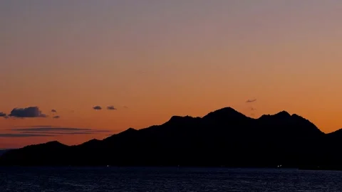 Timelapse night view of a beautiful sunset in world heritage Miyajima,4K 動画素材 347158429