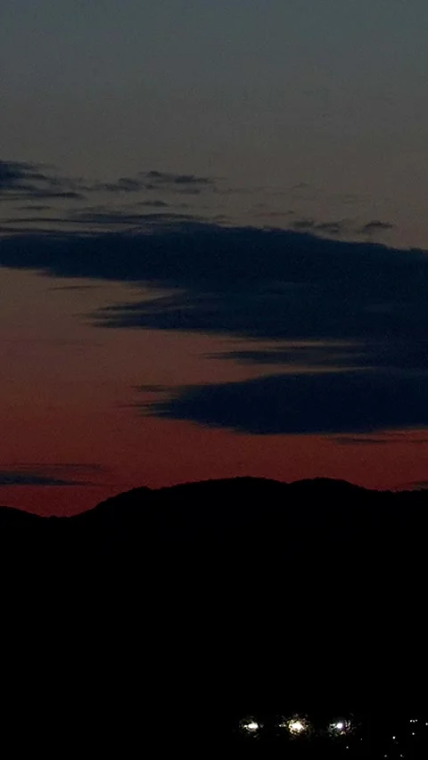 Timelapse night view of Setouchi sunset changing from wine red to darkness,Verti Stock Footage 346621897