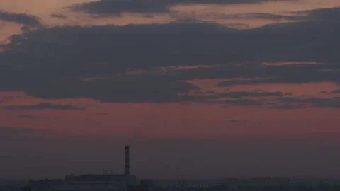 Timelapse, nightfall in the city Stock Footage 220039343