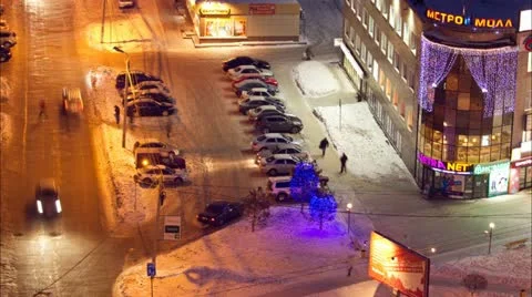 Timelapse nigth street Video stock 11018869