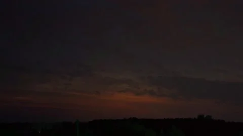 Timelapse of noctilucent clouds in the night sky 4k Stock Footage 237297369