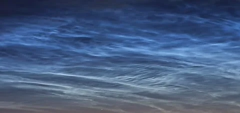 Timelapse of noctilucent clouds in the night sky 4k Stock Footage 237297701