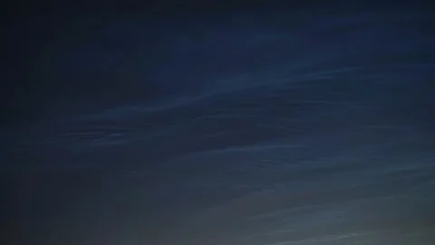Timelapse of noctilucent clouds in the night sky 4k Stock Footage 237297996