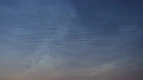 Timelapse of noctilucent clouds in the night sky 4k Stock Footage 237298028