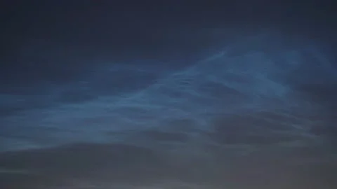 Timelapse of noctilucent clouds in the night sky 4k Stock Footage 237298051
