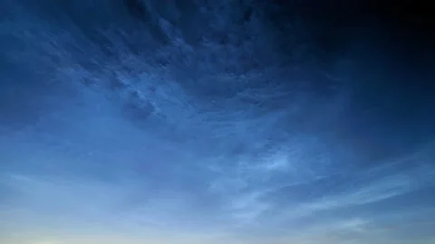 Timelapse of noctilucent clouds in the night sky 4k Stock Footage 237298152