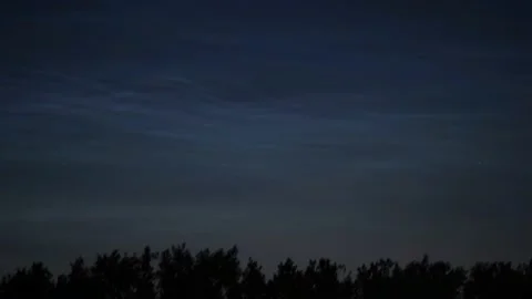 Timelapse of noctilucent clouds in the night sky 4k Stock Footage 237298205