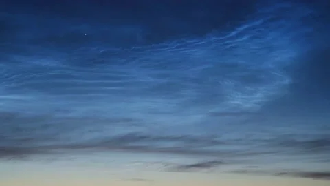 Timelapse of noctilucent clouds in the night sky 4k Stock Footage 237298440