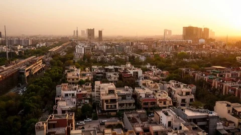 Timelapse of noida at dusk Stock Footage 73793193