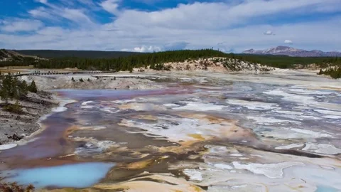 Timelapse of Norris Geyser Basin Stock Footage 79596110