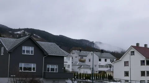 Timelapse of a Norwegian city Stock Footage