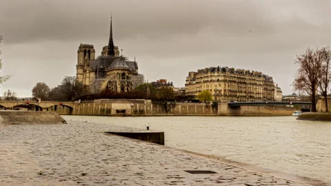 Timelapse Notre Dame of Paris 動画素材 197578742