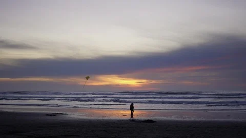 Timelapse: Ocean Beach Dusk, San Francisco, California, US Video stock 87471734