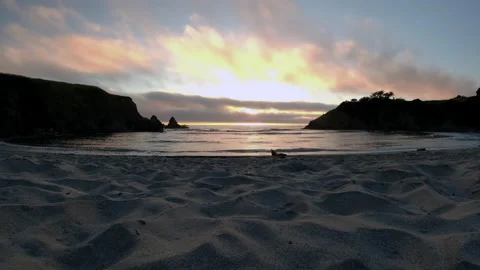 Timelapse - Ocean Cove Beach Sunset Vídeos de archivo 178698371