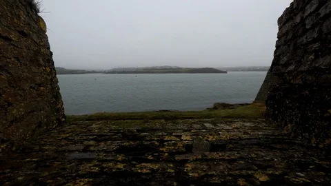 TIMELAPSE OCEAN FROM RUINS Vídeo Stock 102042746