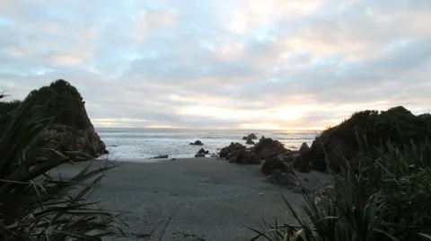 Timelapse of ocean sunset Stock Footage 44211301