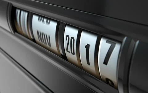 Timelapse Odometer Concept Stock Illustration