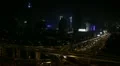 Timelapse Office Towers Shanghai Skyline Cityscape Highway Busy Commuters Night HD Footage