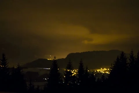 Timelapse Ofterschwang by Night 2 Stock Footage 22329793