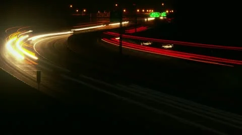Timelapse Ohio Turnpike traffic Vídeo Stock 11608002