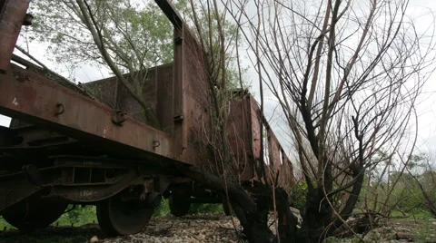 Timelapse of an old train Stock Footage 58634722
