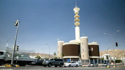 Timelapse of Omantel Telecom Tower in Muscat, Oman Stock Footage 45196181