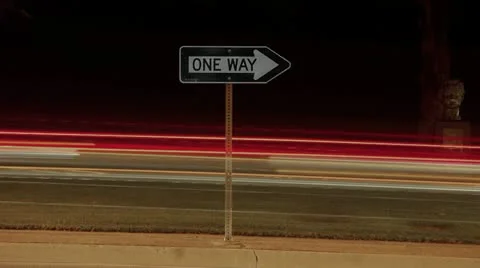 Timelapse One-Way sign Видео 11554908