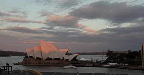 Timelapse of opera sydney at sunset day to night Stock Footage 151865474