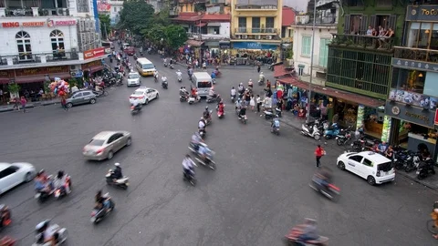 Timelapse or time lapse of crowded traffic in Ho Chi Minh city Stock Footage 97924972