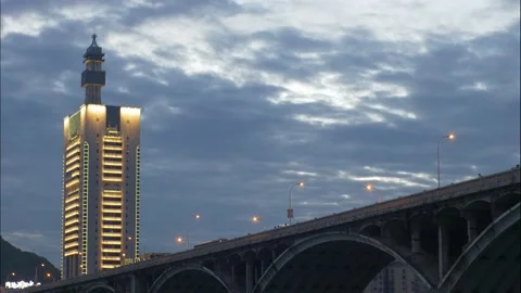 Timelapse Orange Isle Bridge Stock Footage 154986415