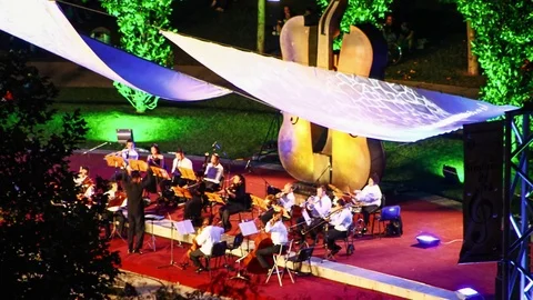 Timelapse of an orchestra Stock Footage 82393347