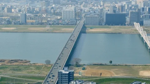 Timelapse of Osaka city Stock Footage 89704794
