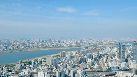 Timelapse of Osaka city Stock Footage 94576834