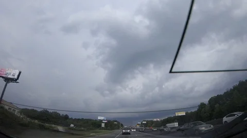 Timelapse out of backcar window Stock Footage 90098178