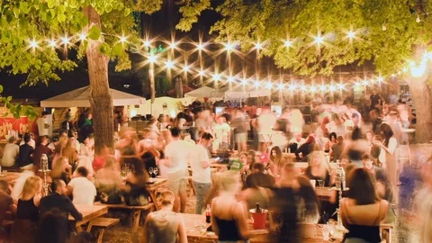 Timelapse of Outdoor Event under Trees Vídeos de archivo 88404193