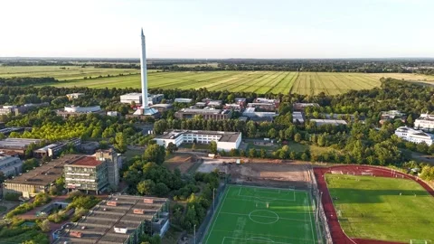 Timelapse Over Bremen Campus On Partial Eclipse Day, 12 August 2026 Stockbeeldmateriaal 343157589