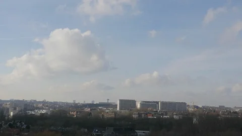 Timelapse over Brussels Stock Footage 93989021