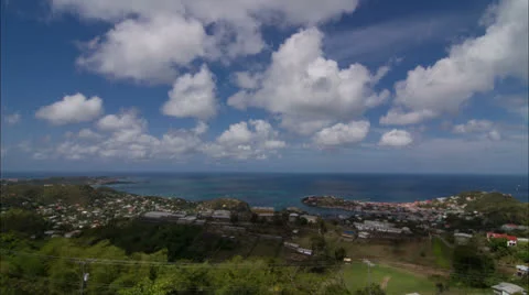 Timelapse over the city of St. George's 1 Stock Footage 24589168