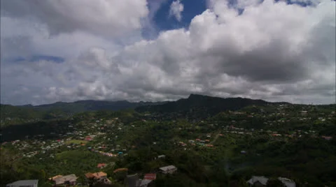 Timelapse over the city of St. George's 2 Stock Footage 24591300