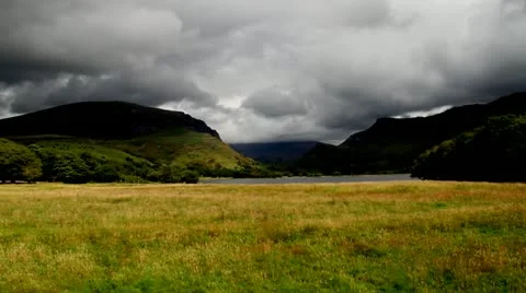 Timelapse over hills Stock Footage