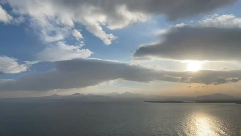 Timelapse over lake Sevan, Armenia in Winter Stock Footage 146960639