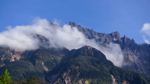 Timelapse over Mount Kinabalu Stock Footage 56018917