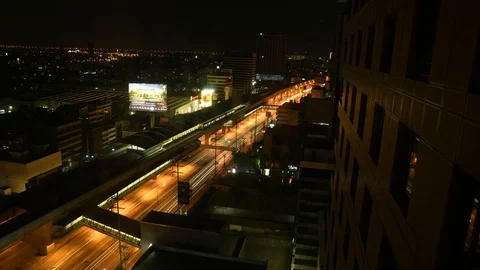 Timelapse over Nothaburi in Bangkok Stock Footage 100754902