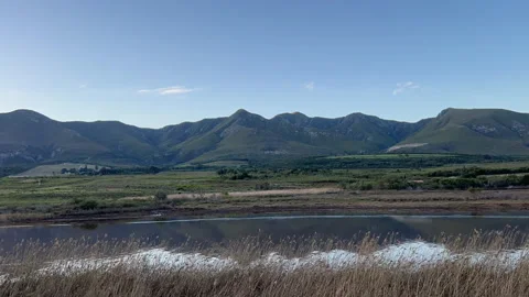 Timelapse of the Overberg mountain range in  Stanford, Western Cape Stock Footage 244859768