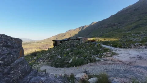 Timelapse of Overberg Mountains from Mountain Cabin, Western Cape South Africa Stock Footage 337442521